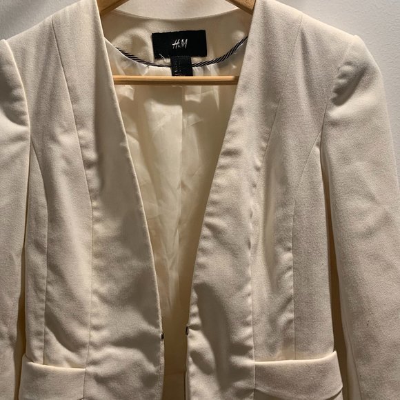 Cream H&M Blazer Sz 4 - Picture 2 of 3